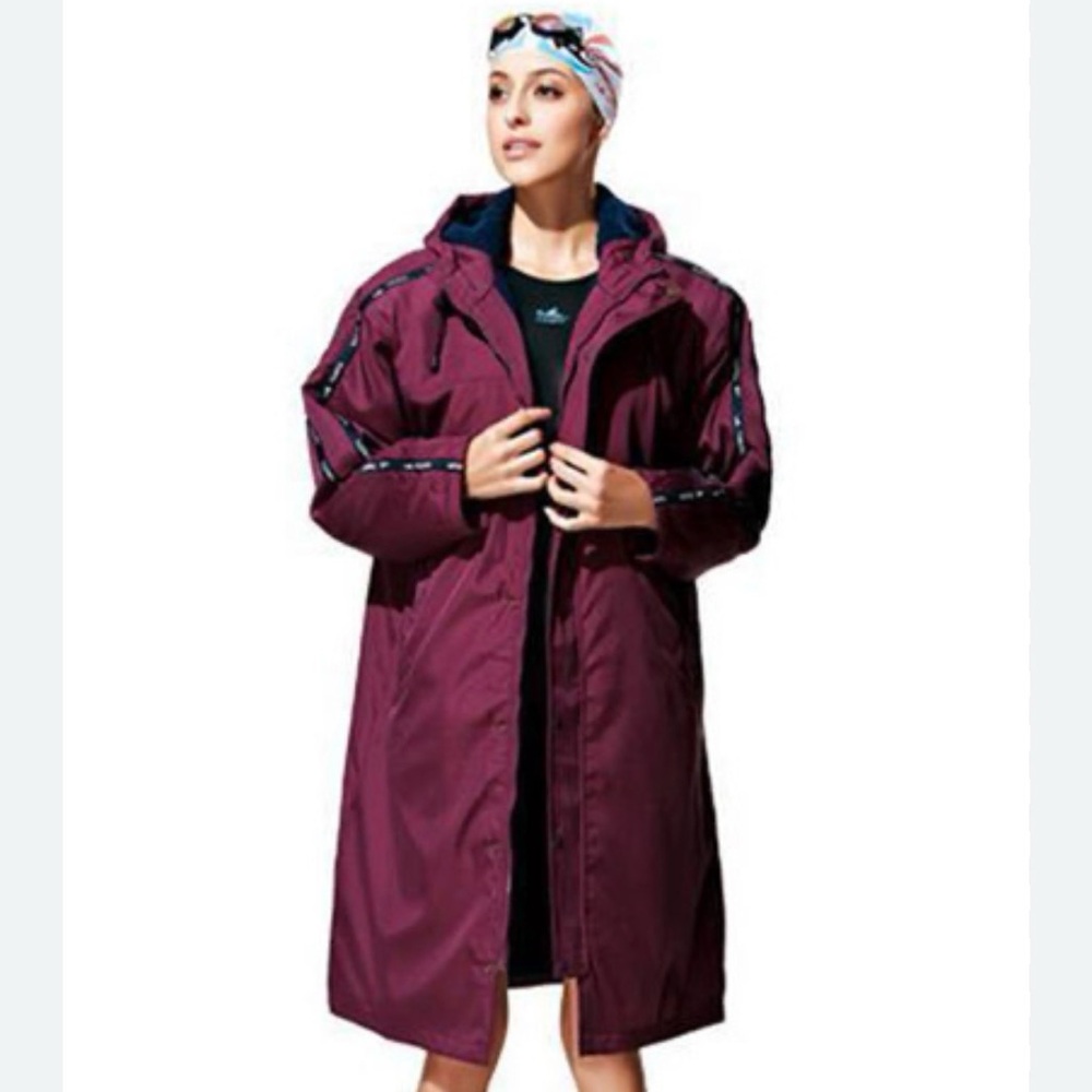 Yingfa Burgundy swim parka